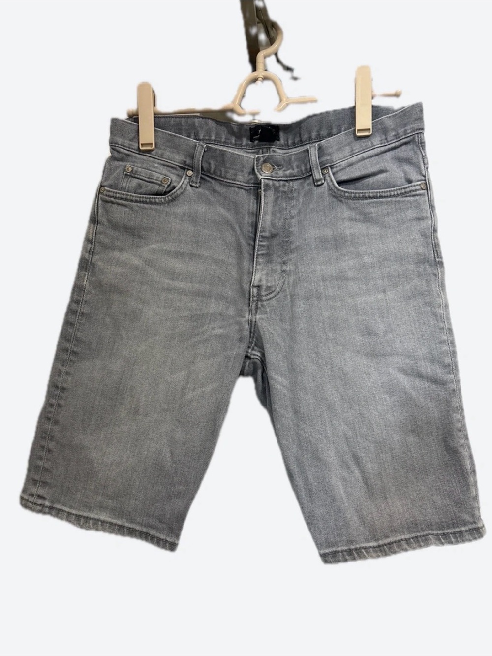 H&M Gray Denim Jean Shorts - Classic Five-Pocket Style